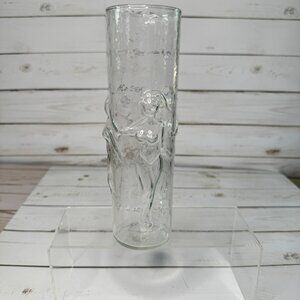 Vintage Libbey Le Femme 3d Naked Ladies 20 oz Clear Cocktail Glass Vase Barware